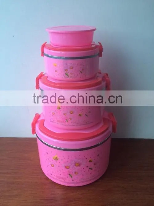 lock clip plastic stainless steel inner Insulated Casserole