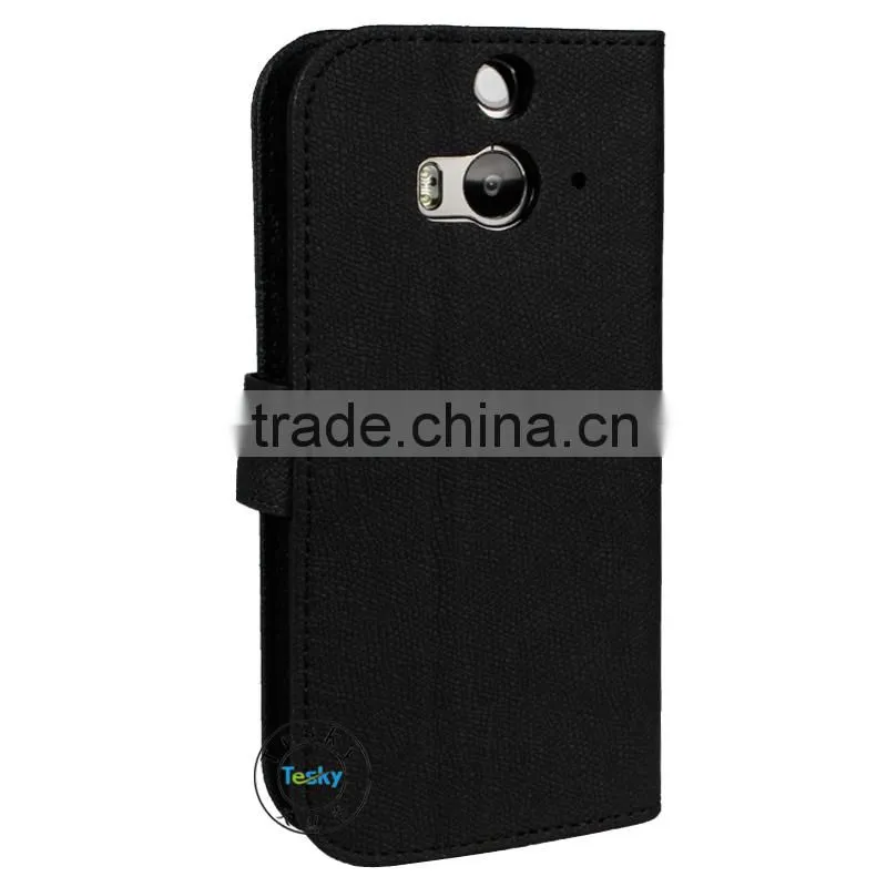 factory direct sell wallet with card slots pu leather phone case for htc butterfly 2