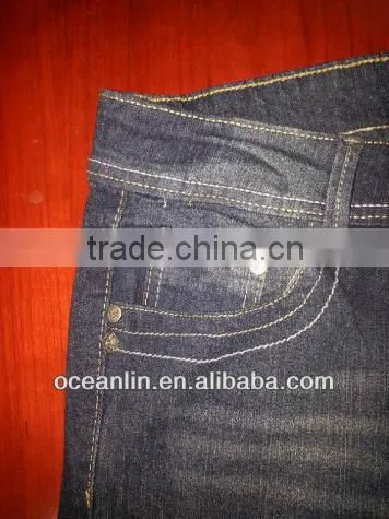 New design short jeans pants for lady