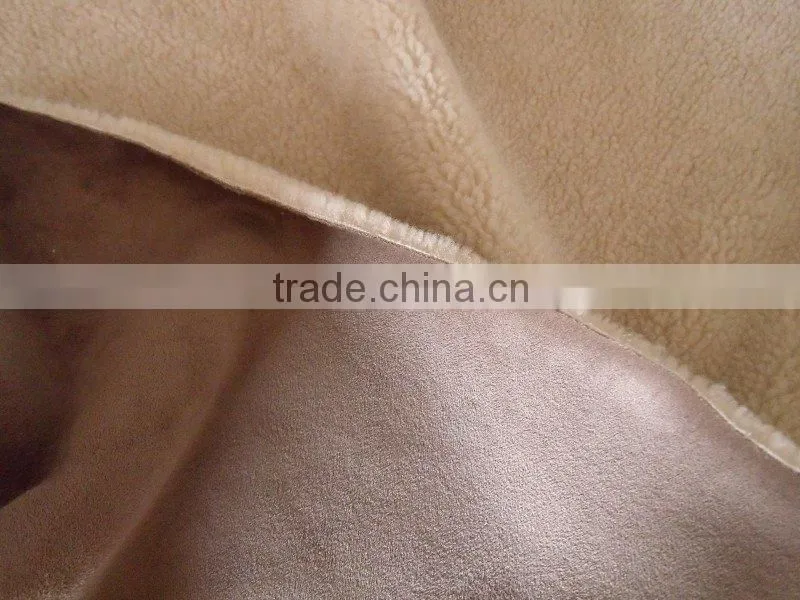 Sherpa Cashmere bonded with suede