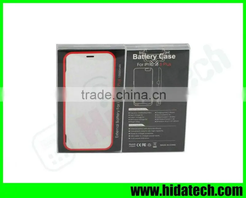 New product rechargeable back up battery charger cover case for iPhone 6 Plus 10000mah