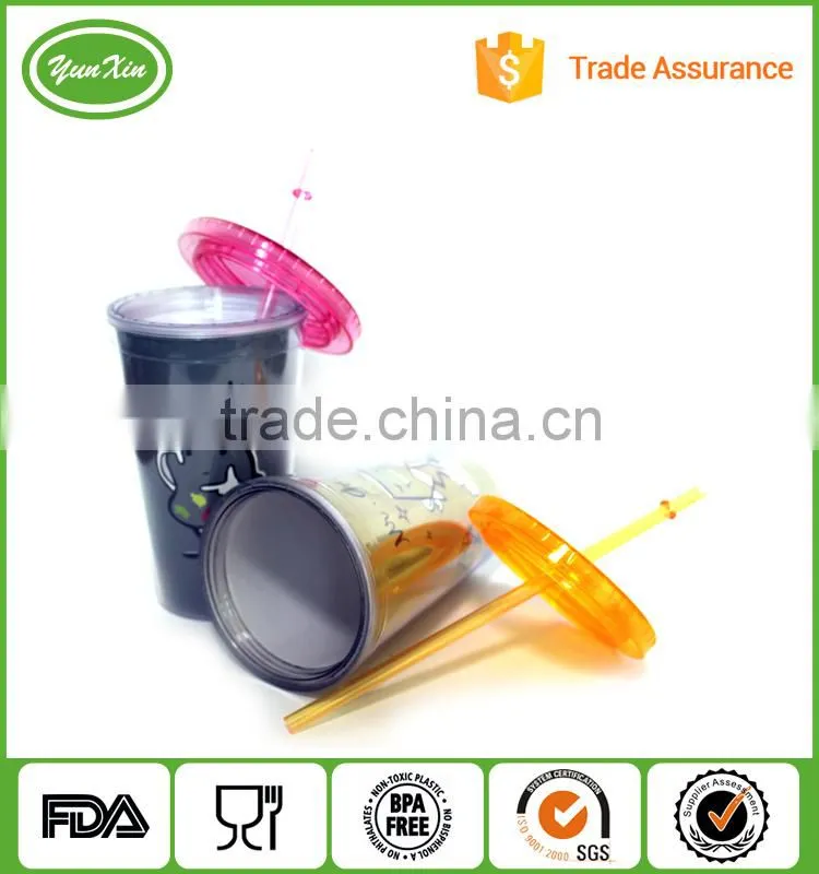 16OZ BPA Free Double Wall Plastic Tumbler Cup