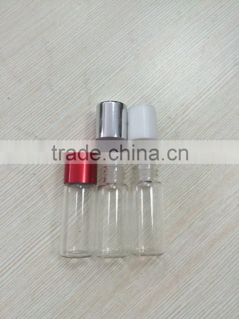 roll on clear tube bottle with cap