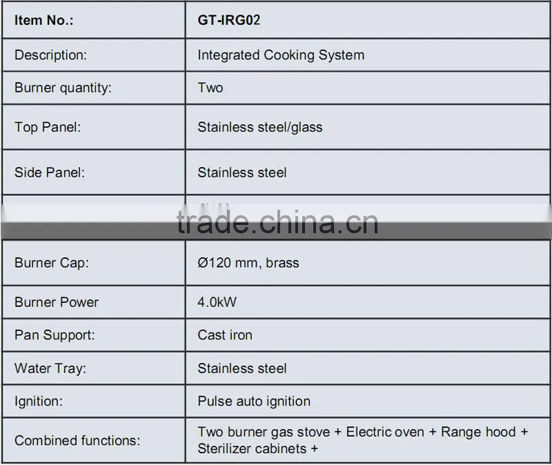 Freestanding Integrate Cooking Cooktop (GT-IRG02)