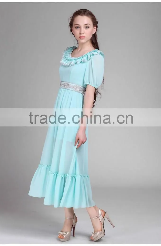 2015 Custom Design Big Size Long Evening Prom Dresses Ladies