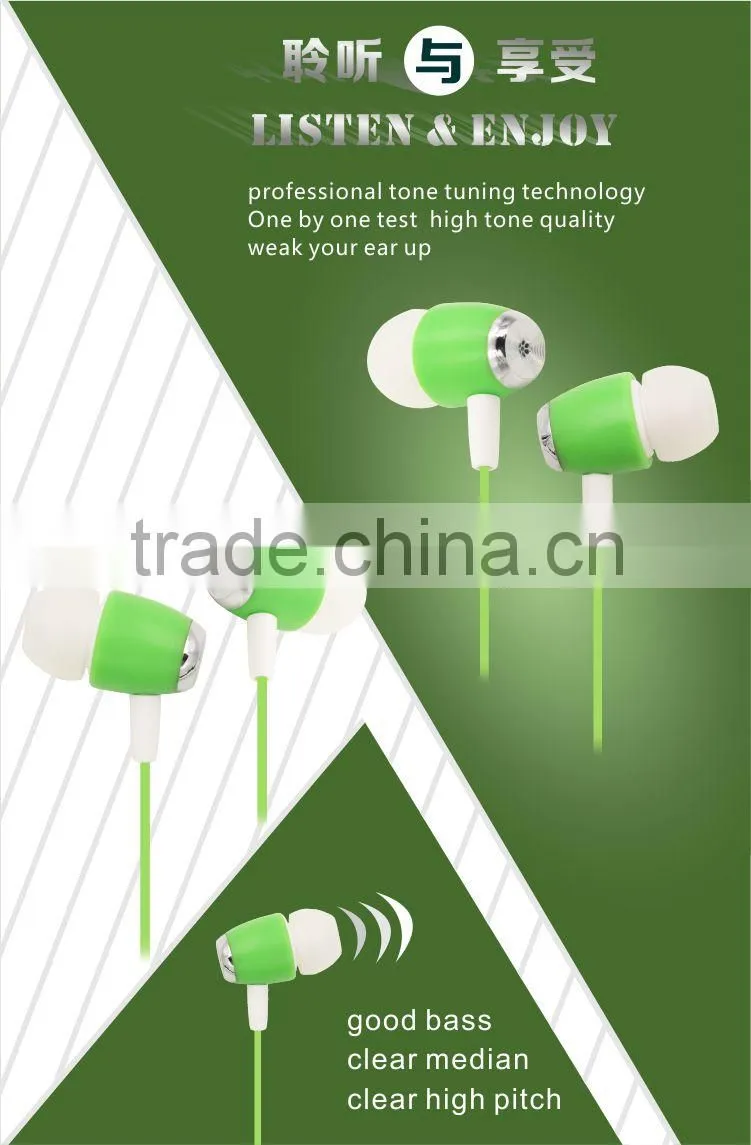 ISO 14years headphone factory, mobile phone headphone with mic