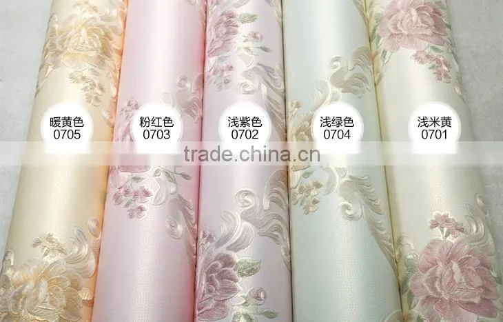 high quality home decoration wallpaper rolls size