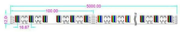 DC 5V 12V 24V 4 IN 1 addressable waterproof dmx 5050 rgbw led strip light