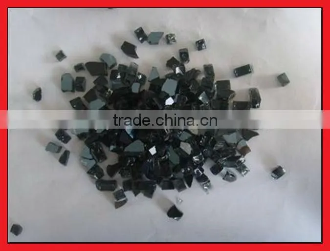 Blue color fire pit glass decoration
