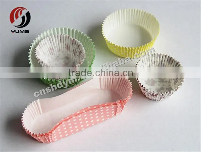2016 hot sale colorful printed disposable round paper cake cup