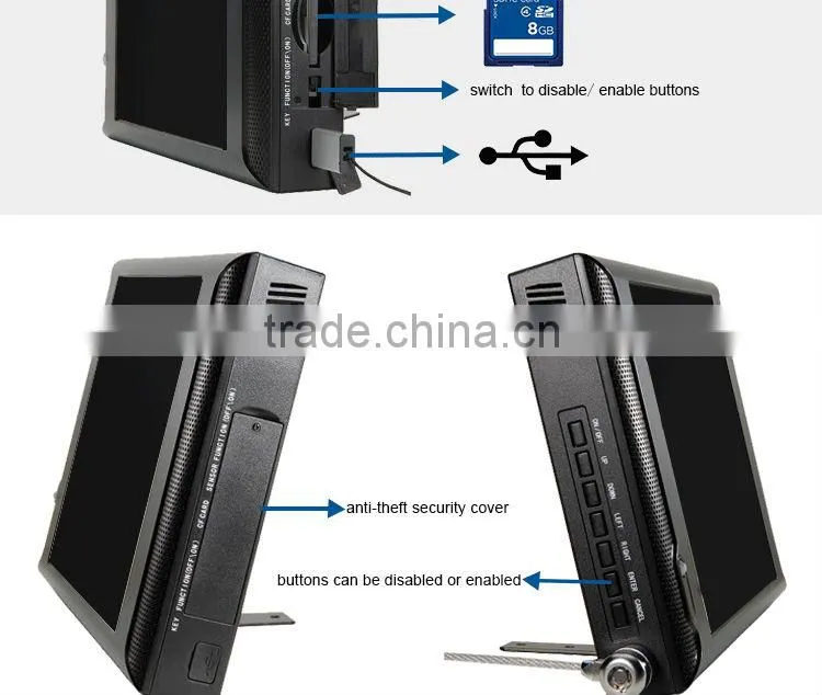 FlintStone point of purchase 10 inch touchscreen video monitors