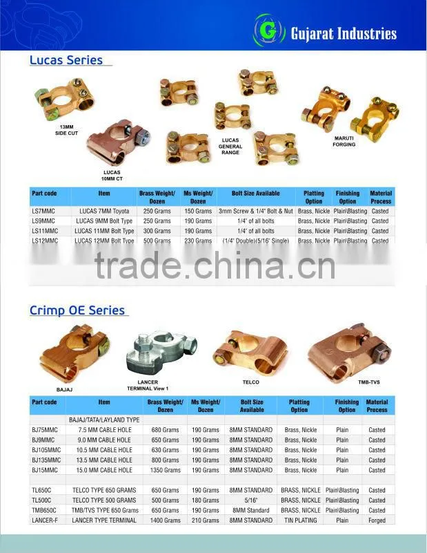 brass battery terminal