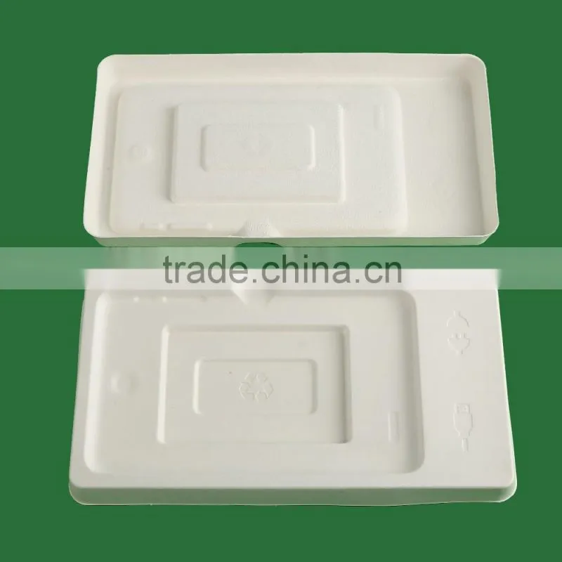 Wholesale Wet pressing molded pulp packaging,disposable biodegradable jedec tray
