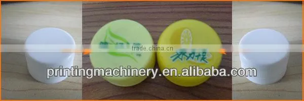 Bottle caps pad printer with conveyor