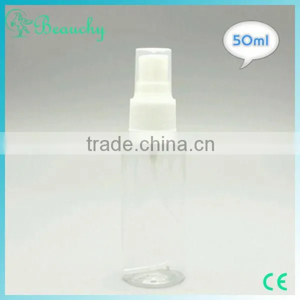 2015 China alibaba 50ml white blue green red amber plastic water bottle