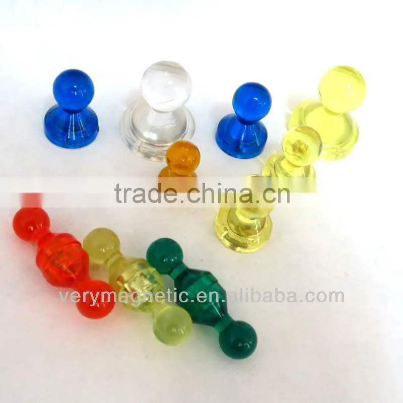 Magnetic Office Stationary Whiteboard PushPins With Transparent Color
