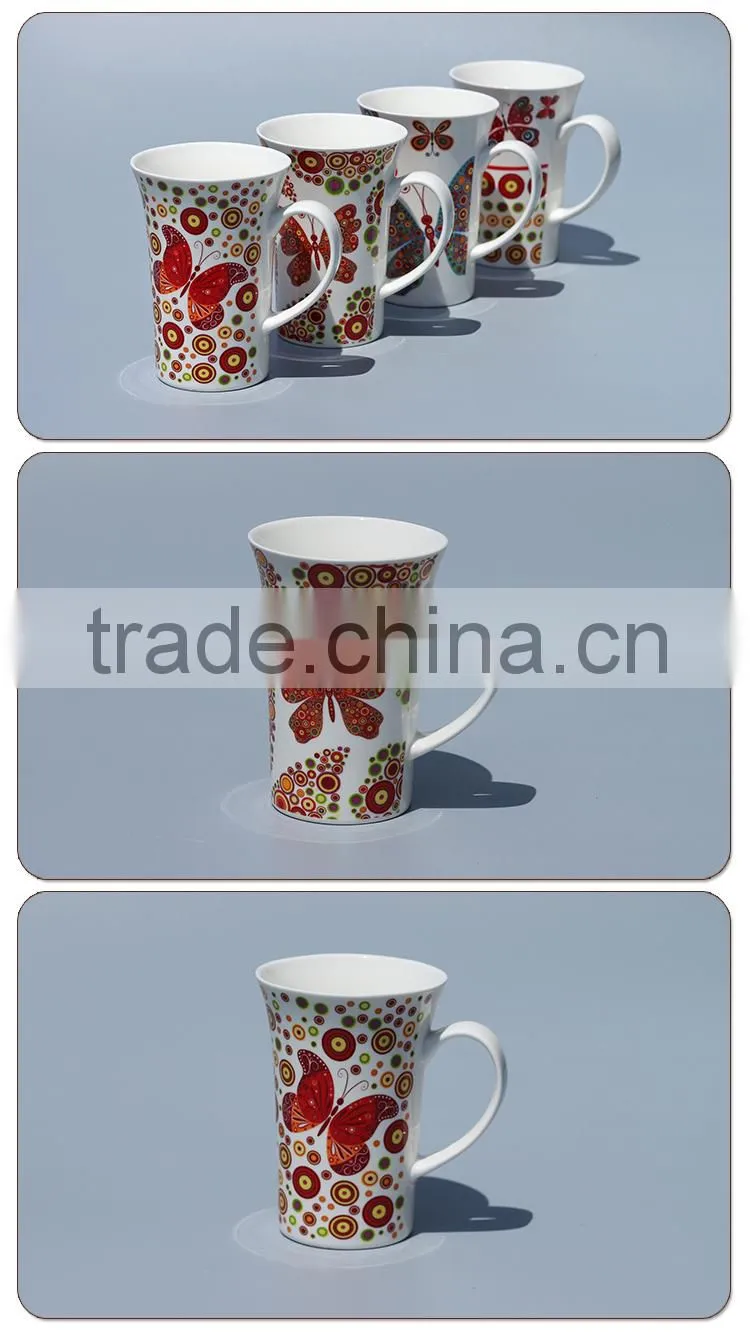 Li Ling Ceramic Factory sale cheap ceramic mug with spoon