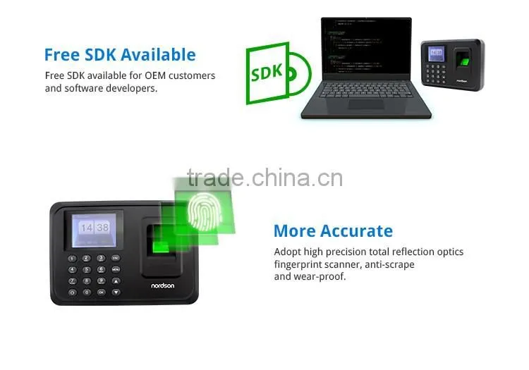 Nordson Professional FR-M100 2.4inch HD LCD Screen off-Line Fingerprint Time Attendance