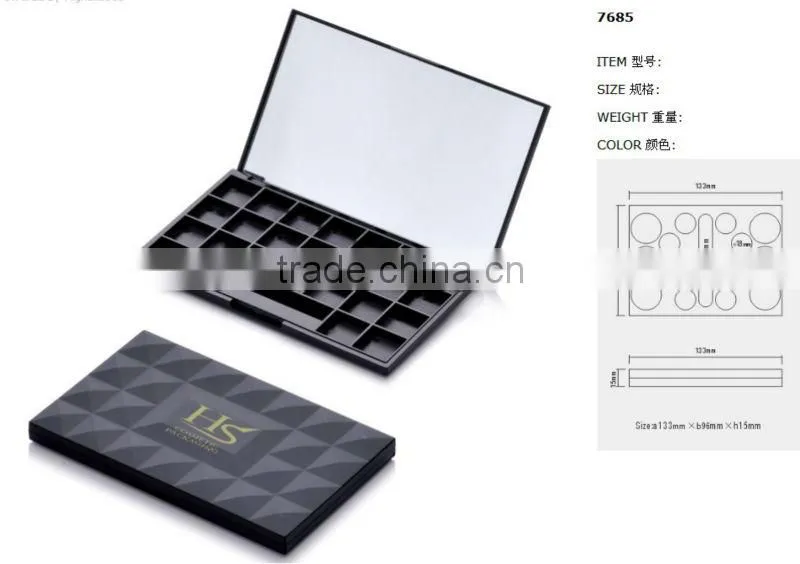 25 colors eyeshadow packaging boxes