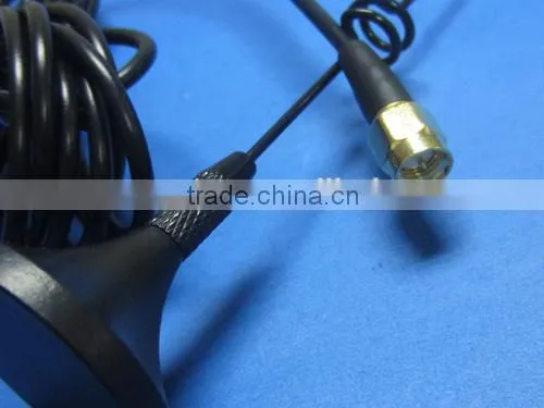 High quality 5dBi 800-960/1710-2170Mhz Magnetic Base GSM 3G antena RG-174 SMA/MCX/customize
