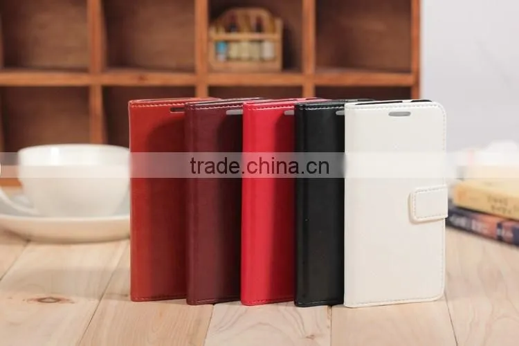 High quality PU card slot leather case For HTC One M7