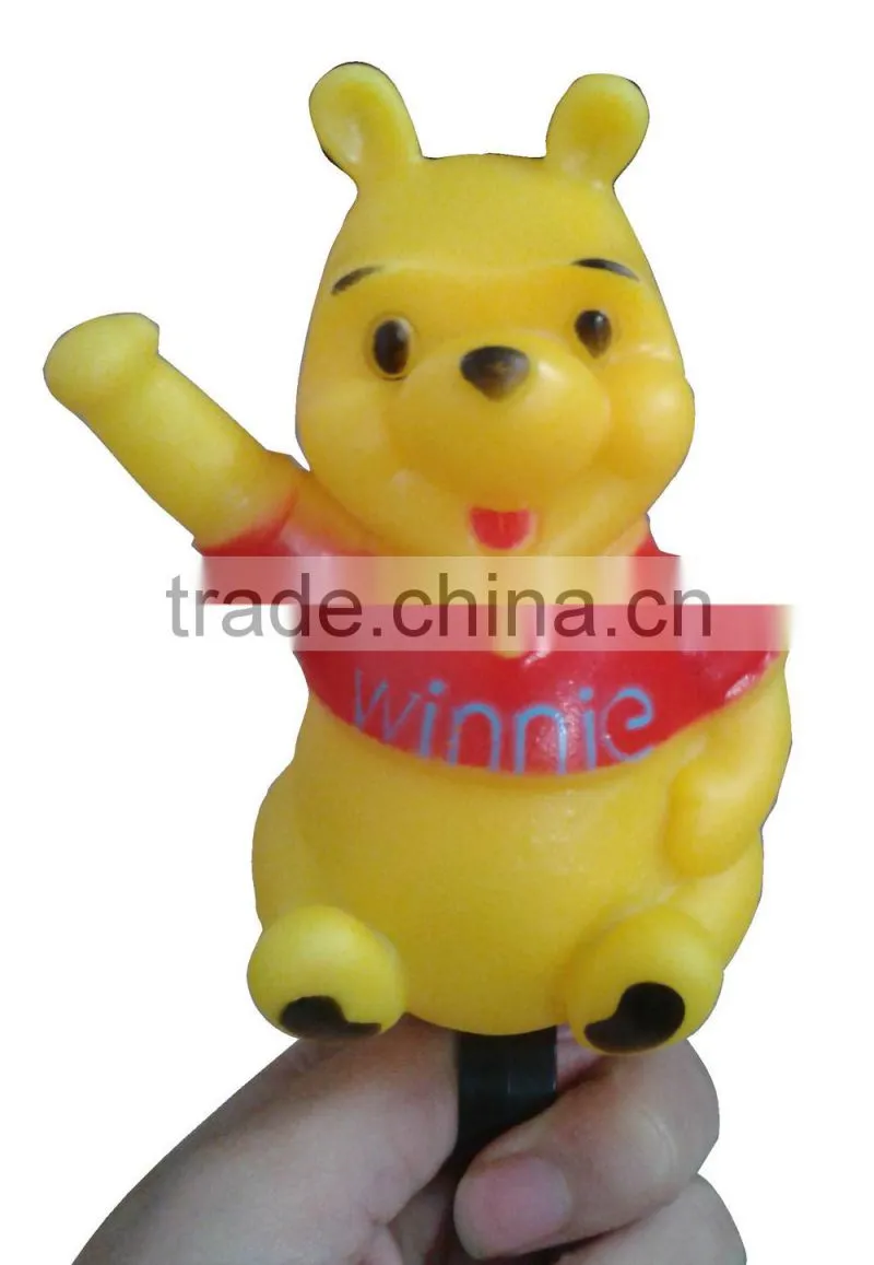 Popular lovely winne bear desgin plastic cartoon Air Bicycle Bell