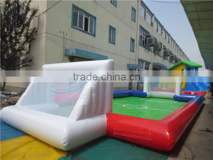 Customized inflatable football pitch/hot sale soccer field
