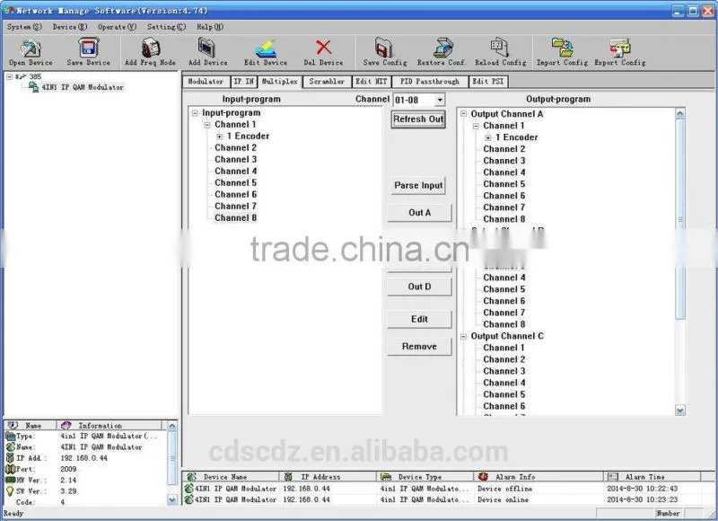 4in1 IP QAM RF Modulator