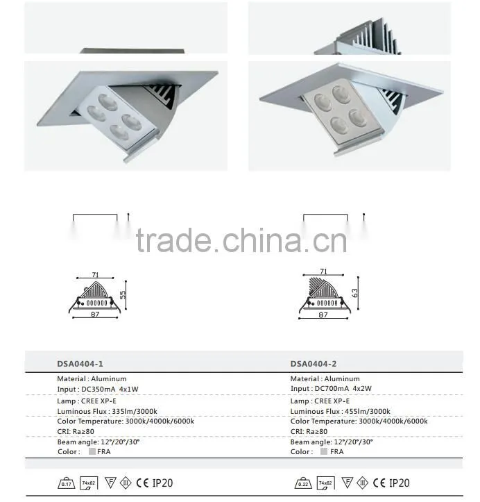 Fashion Mordern adjustable led rotating spotlight