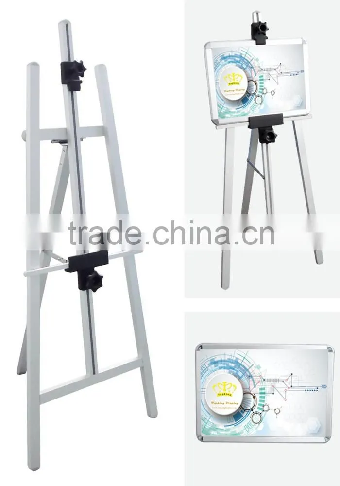 Floor Advertising Poster Display Stands With aluminum Snap Frame