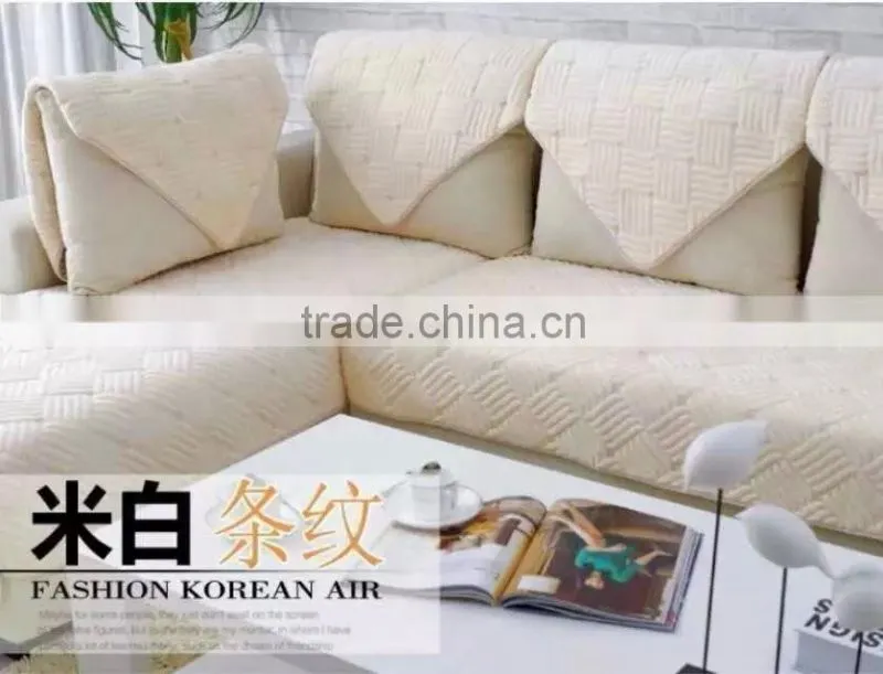 Embroidery microfleece sofa cover