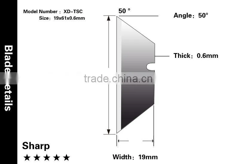 Heavy Duty Utility Cutter Knife With 5 PCS Spare Blades