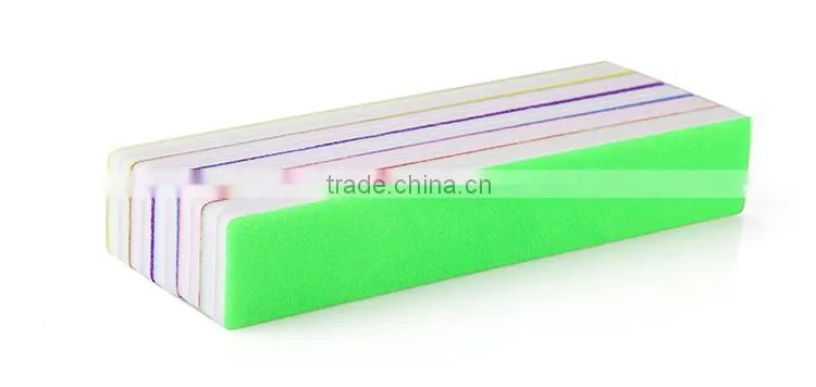 colorful rectangle sandpaper washable buffers nail art files manicure tools