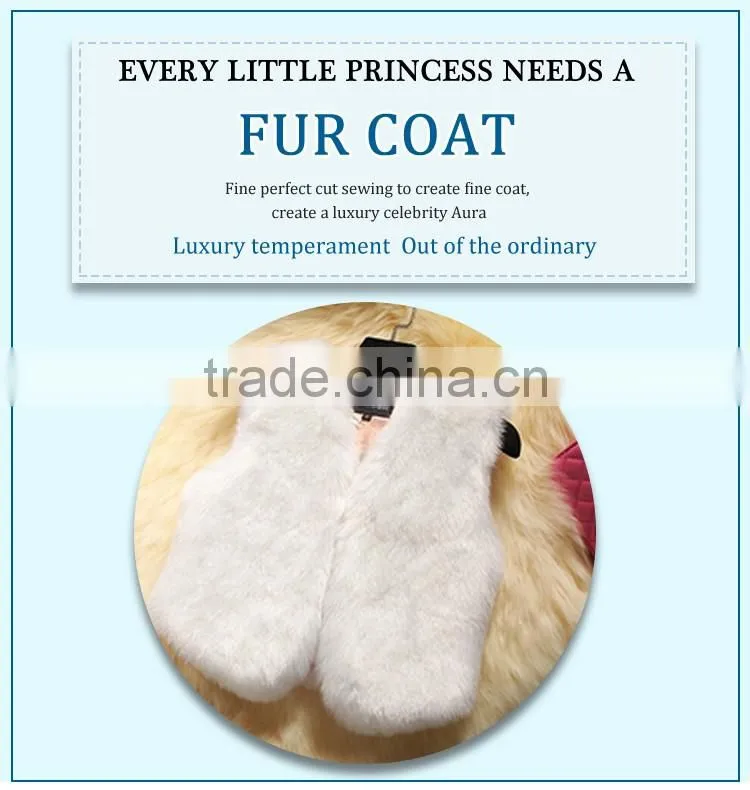 2016 European fashion women's clothing winter rabbit fur short waistcoat sleeveless synthetic fur gilet