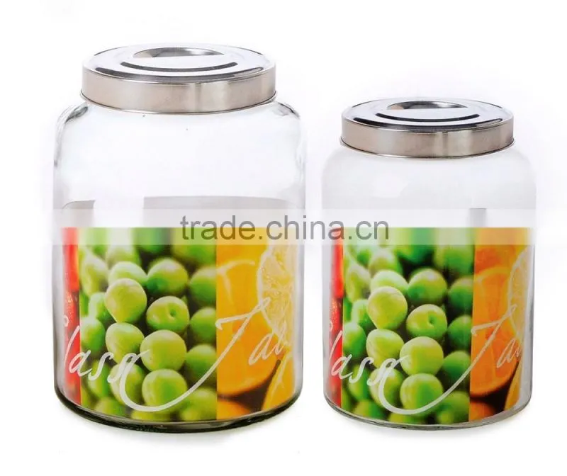 hot sale giant glass airtight container pickle jar