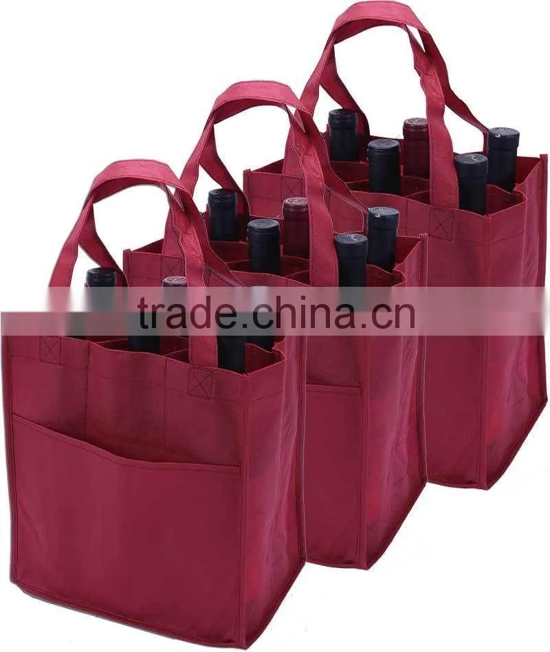 High Quality Custom Reusable Wine Bag Water Bottle Bag