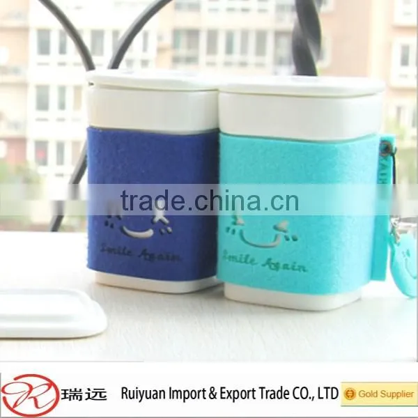 2016 hot sale eco-friendly practical cheap felt cup sleeve