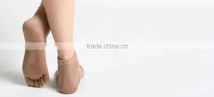 Sexy Hot Teen Girl Custom Made Socks Purple Anti Slip Yoga Pilates Toe Socks