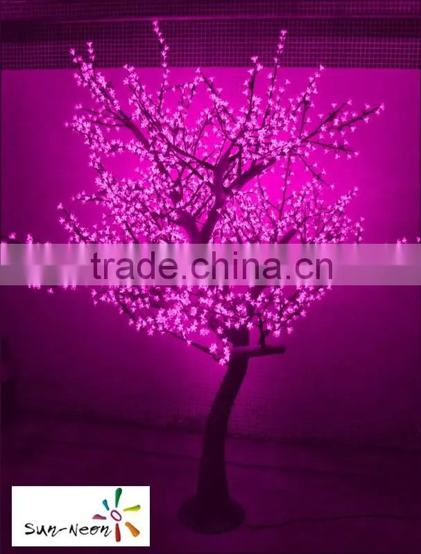 Colorful nice design plastic cherry blossom tree led artificial outdoor decoration cherry blossom tree with high quality
