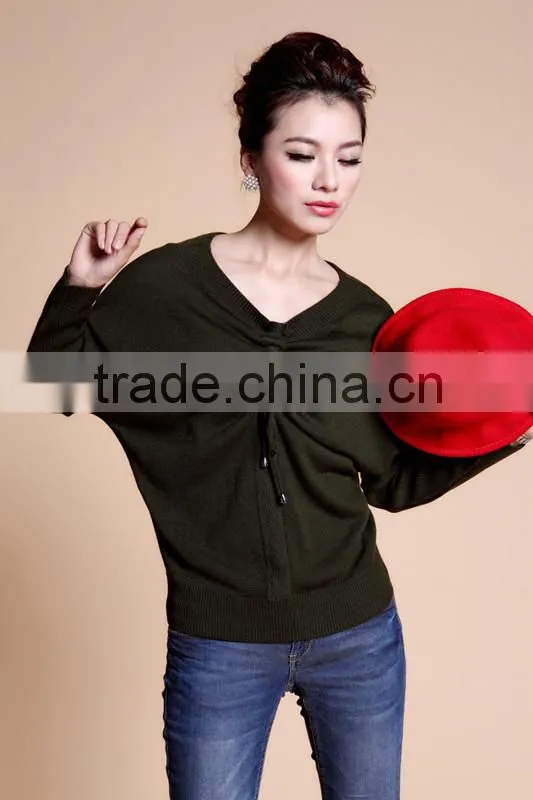 ladies batwing knitted sweater