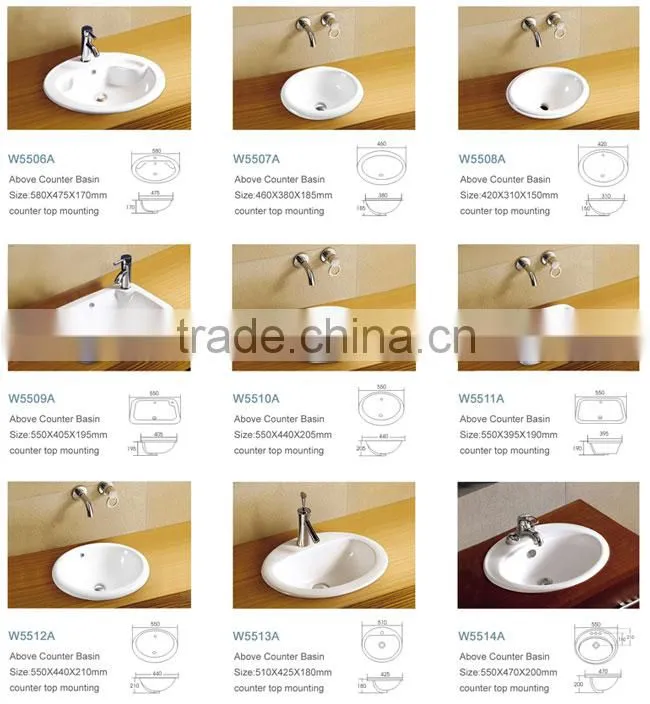 design counter top basins in foshan