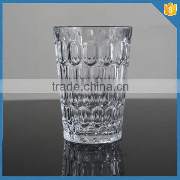 LXHY-T017 clear crystal thumb print pattern tumbler glass set
