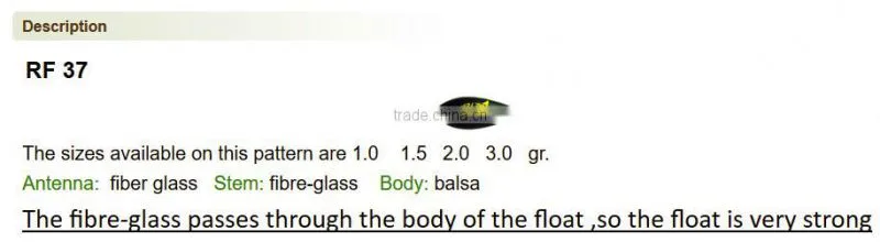 competition fishing float balsa float