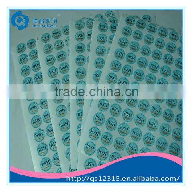 Self-adhesive scratch off label sticker