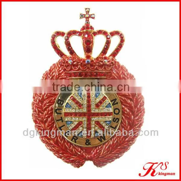 Fashion Crystal crown brooch