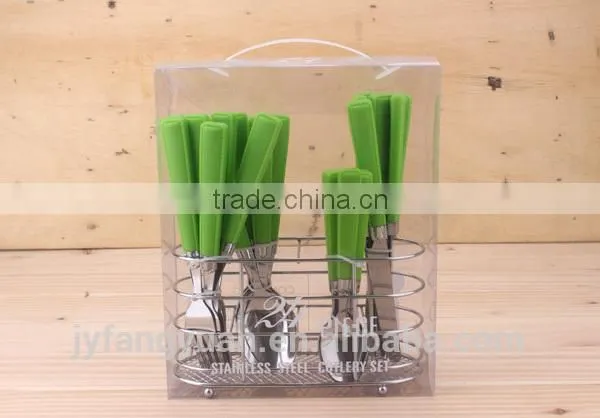Hot sale popular colorfu plasticl handle cutlery tray