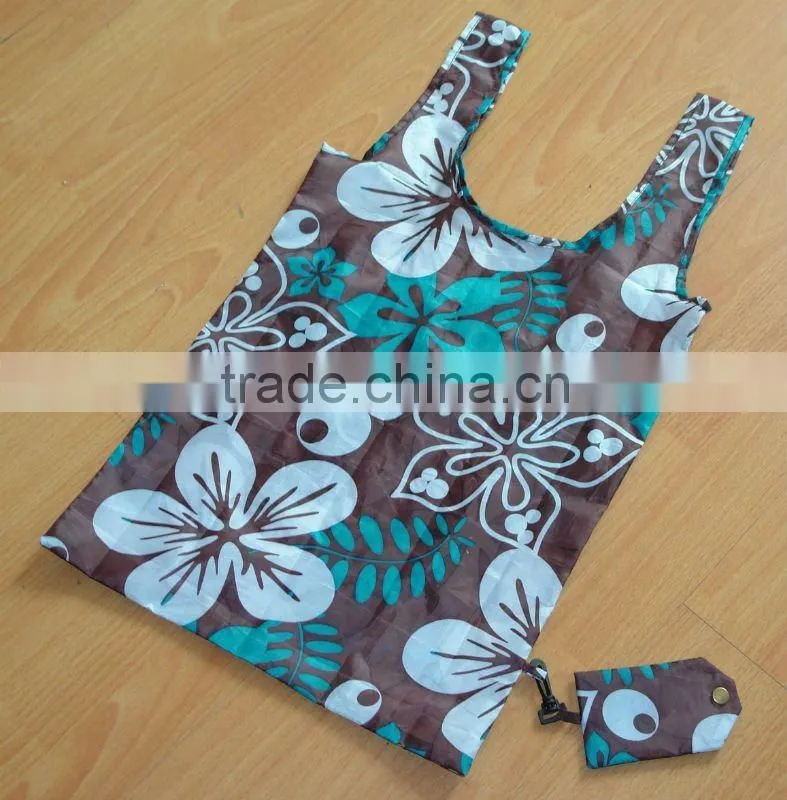 2016 Latest 190T Folding Shopping Bag for Girls,with a small bag