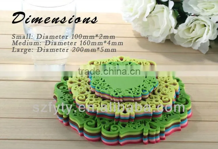 2014 hot sale factory price silicone cup coaster