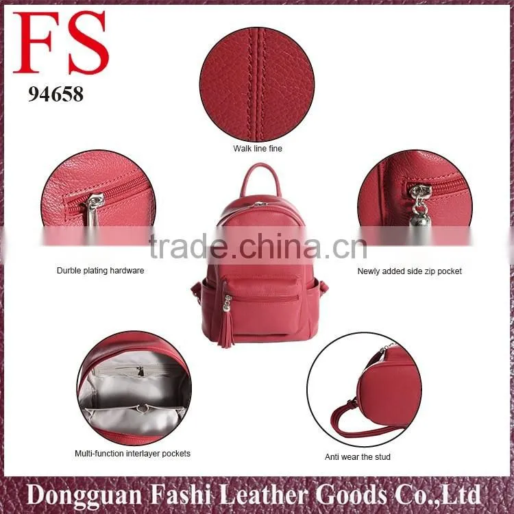 fashionable best selling products 2016 new genuine leather backpack bag