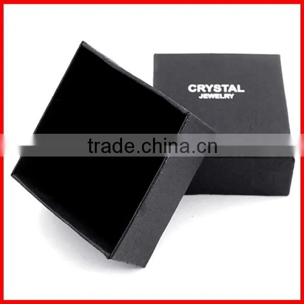 Customized Black Jewelry Paper Box With velvet